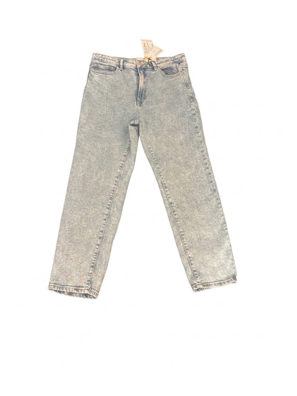 stradivarius Light Acid-Wash High-Rise Straight Jeans